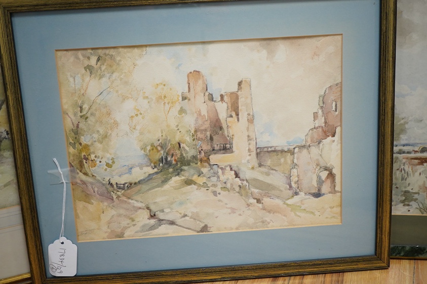John Brown Harrison (1876-1958), Yorkshire Dale views, six watercolours, some signed